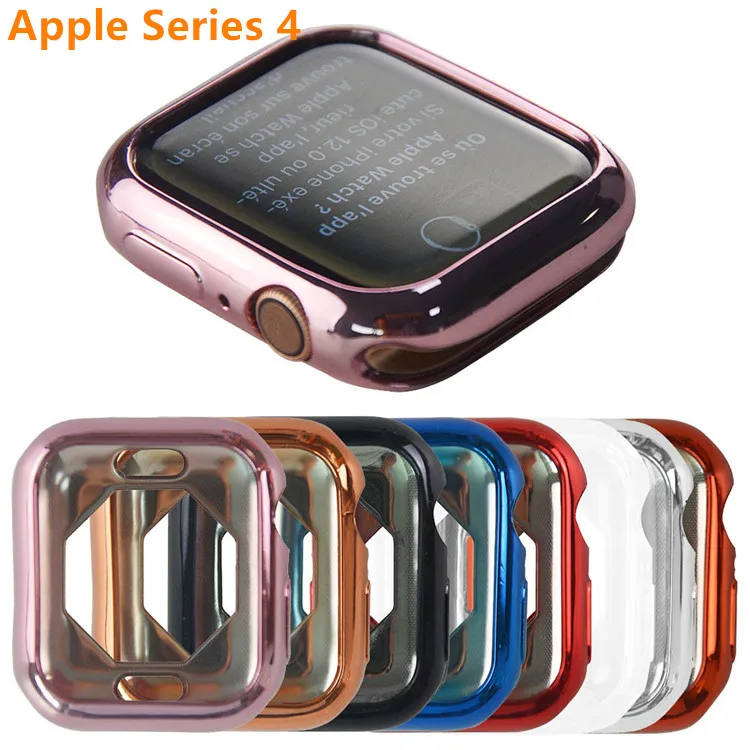 

Low Price Compatible With Apple Watch Series4 40mm/44mm iWatch Series 4 Plated TPU Soft Case Cover Bumper Case Hot Sale