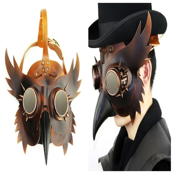 

Steampunk Plague Bird Mask Stage Performance Costumes With Cosplay Halloween Party Game Bar New Face Mask For Men And Women