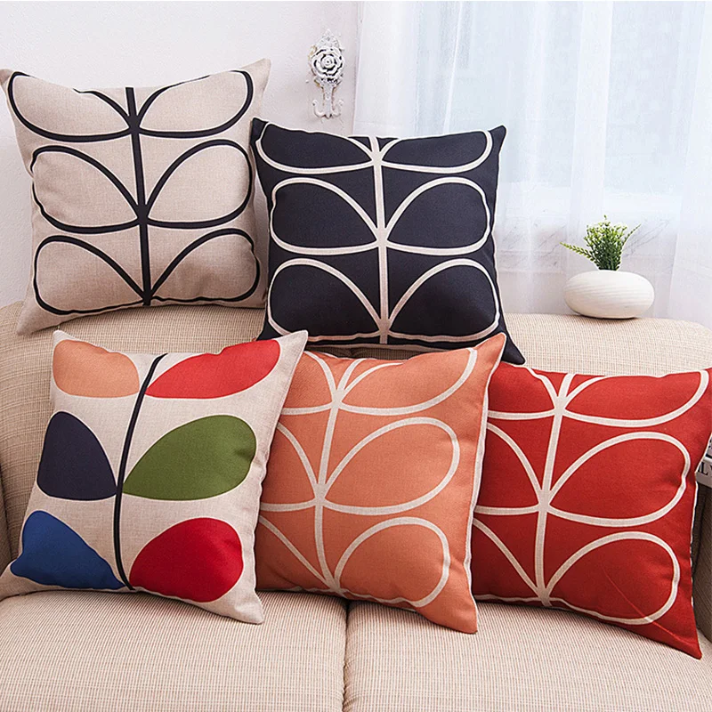 Where To Throw Pillows For The Home Maiyubo Linen Decorative Cushion Cover Home Sofa Throw Pillow Covers Decor Ink Lotus