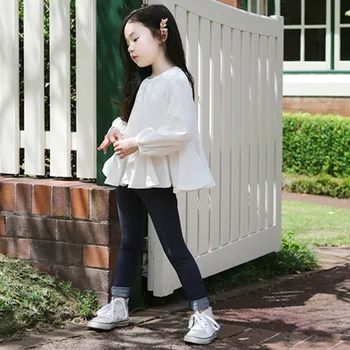 4-10 Years Girls Leggings Kids Jeans Pants Baby Kids  Trouser  Children Casual Clothing Skinny Pencil Pants 2