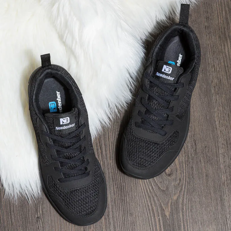 NIDENGBAO мужские кроссовки для бега, уличные легкие кроссовки для мужчин, сетчатая дышащая прогулочная спортивная обувь, размер 39-50, черный, синий, серый - Цвет: Black