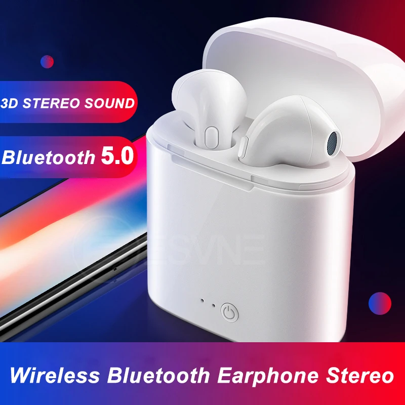 i7s TWS Bluetooth 5.0 Wireless Earphone Mini Headset Stereo Earbud With Charging Box All tablet Smart phone earphone For xiaomi |