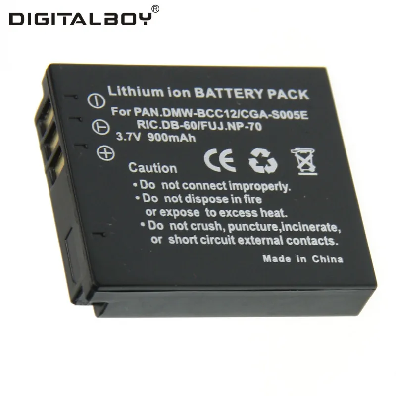 

Real Capacity 900mAh CGA-S005E CGA S005E CGAS005E BatteryFor Panasonic DMW-BCC12 DMC-FX8 FX9 FX10 FX12 FX50 FX150 LX1 Camera