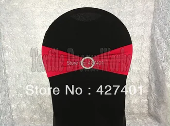 

Hot Sale Dark Red Spandex Bands / Lycra Band /Chair Covers Sash With Round Buckle For Wedding & Banquet