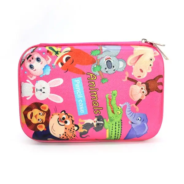 Rose animal Чехол для карандашей школьные принадлежности Kalem Kutusu Lapices Box Plumier skolaire Fille голографический мешок с нарисованным животным Etui Pennen Kawaii Eva - Цвет: Rose animal