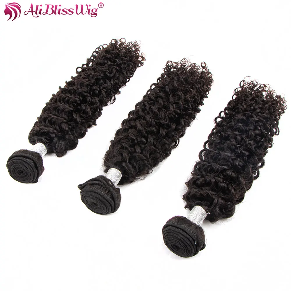 Brazilian Jerry Curly Bundles Human Hair Extensions Curly 3 Bundles Extensions Natural Color Aliblisswig (3)