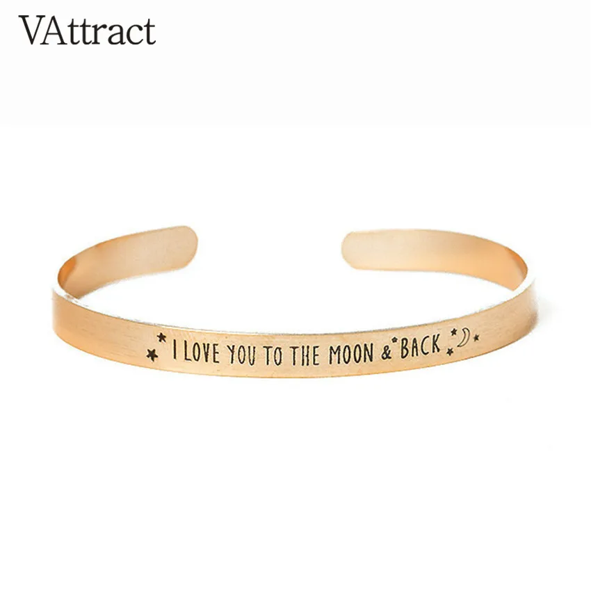 V привлекательный модный браслет с надписью I Love You To The Moon& Back, ювелирные изделия из нержавеющей стали в стиле бохо, браслеты Hombre, подарок дружбы