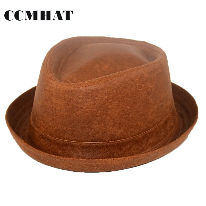 leather fedora hats for men