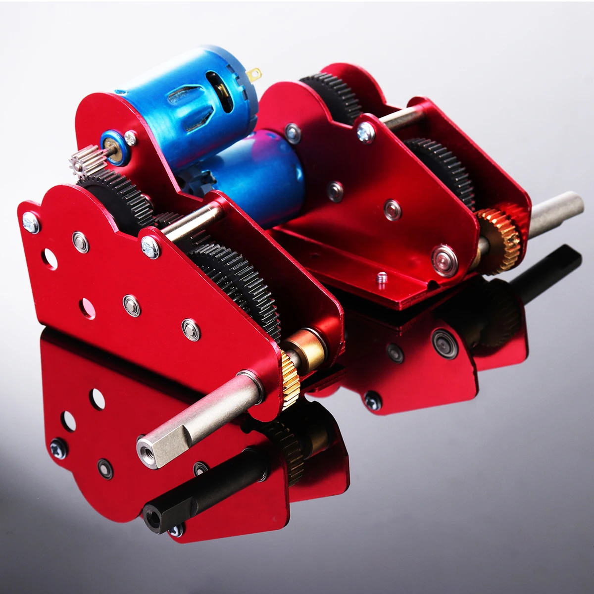 

59cm Shaft H+L Position Steel Gear Bearings Drive Gearbox Upgraded Kit for 1/16 HengLong RC Tank