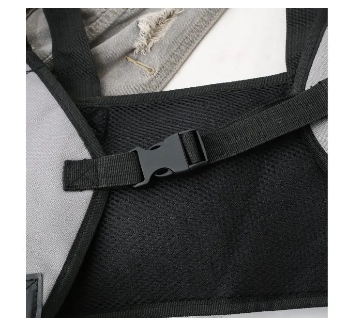 Уличная Военная нагрудная сумка, Мужская функциональная Светоотражающая поясная сумка с регулируемыми карманами, жилет, тактические нагрудные сумки