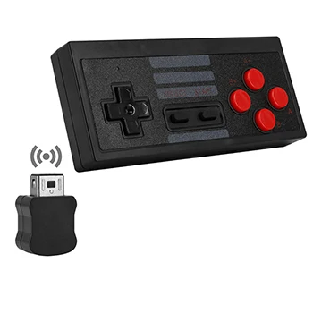 YTTL беспроводной контроллер для классический мини, NES Edition геймпад и ПК/USB кнопочный контроллер с беспроводной приемник не NES - Цвет: Черный