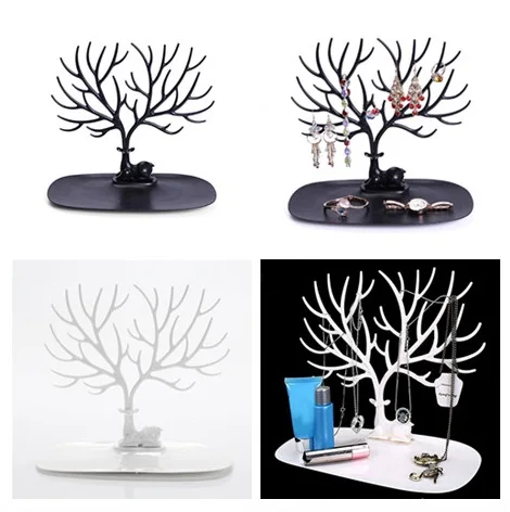 Deer Tray Jewelry Holder Display Stand Tree Shelf Stand Fashion Organizer for Earrings Necklace Ring Holder Plastic