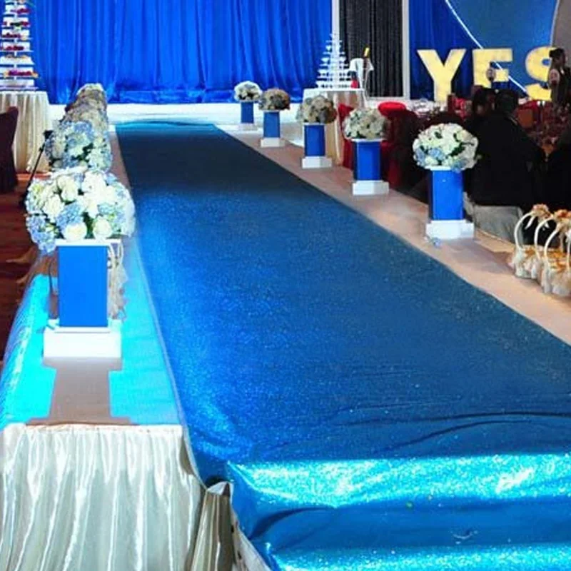 

10 meter 100cm width Wedding Shiny Pearl Carpet Hollywood Party Decoration Felt Back Rug Aisle Runner 0.65mm thickness