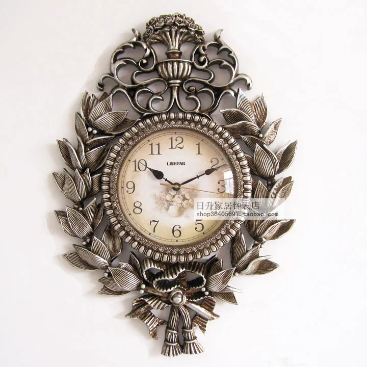 High end European style living room wall clock vintage clocks large