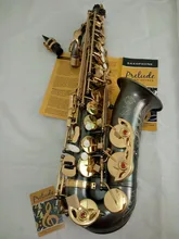 Free Shipping High quality Selmer 54 E Alto Sax black Nickel Gold Saxophone Promotions musical instrument Gold key black