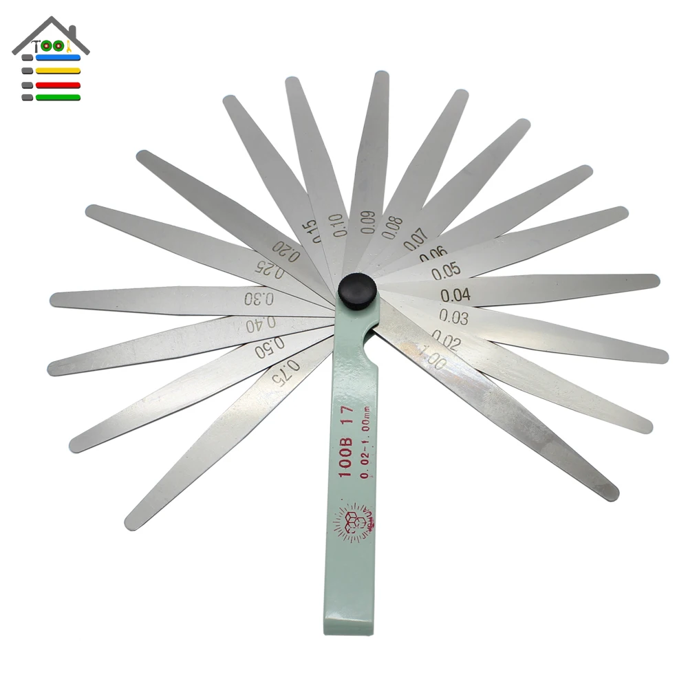 

New 17 Blades Spark Plug Thickness Gap Metric Filler Feeler Gauge 0.02 to 1mm
