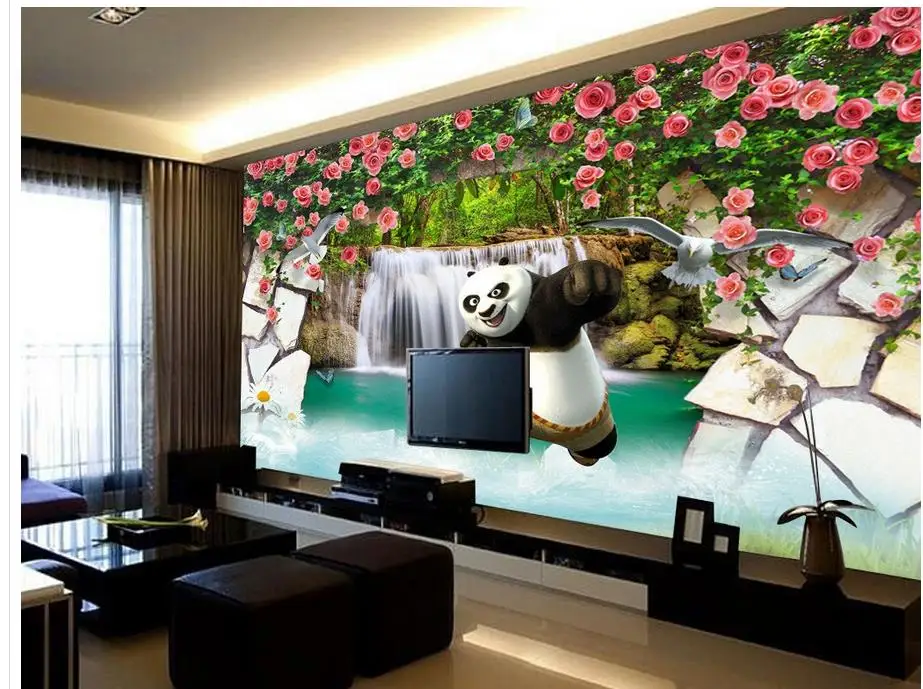 customized wallpaper for walls kungfu Panda photo wall murals wallpaper