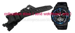 Для sgw-100 резиновый ремешок для часов черный PVD часы из нержавеющей стали Пряжка силиконовый ремешок Водонепроницаемый мужские браслет