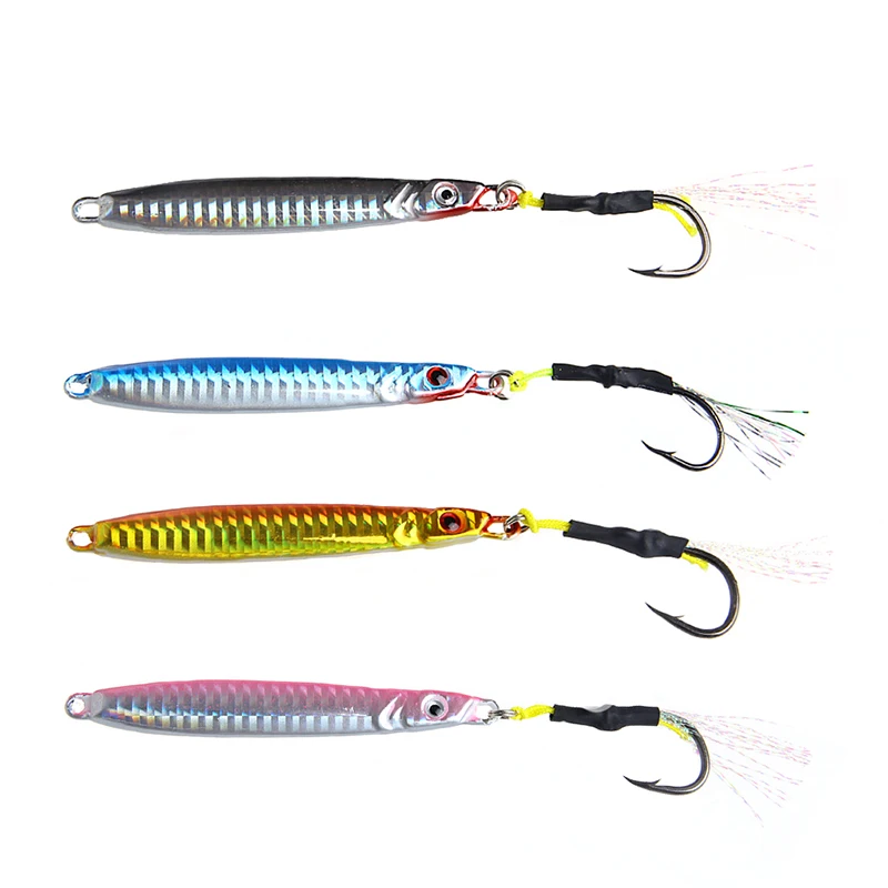 

40g Metal Jigging Spoon fishhooks Sea Fishing Baits with Hook Lead Fish Fishing Iron Hooks