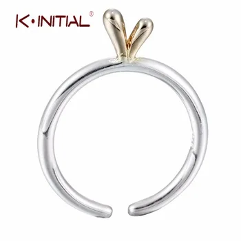 Kinitial 1Pcs   Simple Rings Open Animal Ears Ring Fashion Ring Women Finger Ear Statement Jewelry Drop shipping