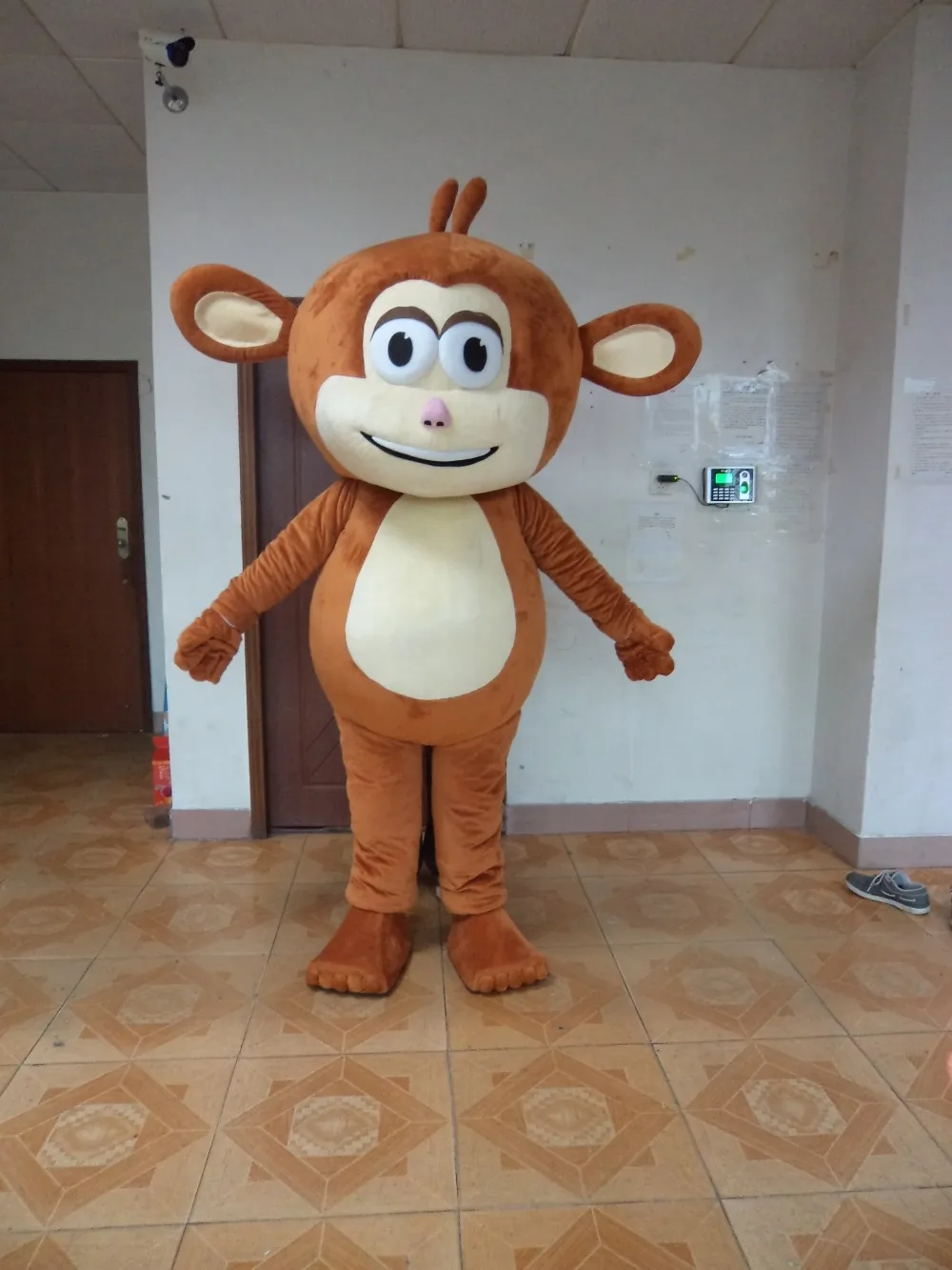 

new Cartoon lovely Character brown monkey Mascot Costume fancy dress costume for Halloween party event
