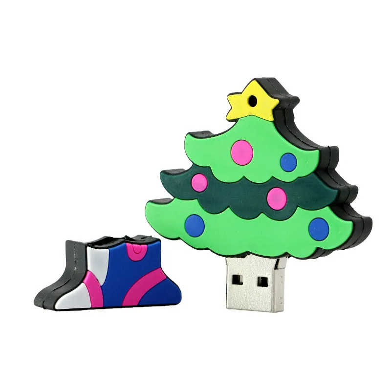 USB флеш-накопитель 128 Гб мультфильм Рождественский подарок USB флэш-накопитель 4 GB/8 GB/16 GB/32 GB/64 GB, с принтом «Олень», USB флэш-карта памяти, Флеш накопитель