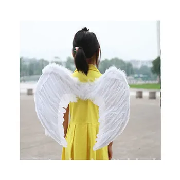 

Hot Sale Children Small cloth Angle Wings Feather Wings 30*45cm 1pc Halloween Party Supplies