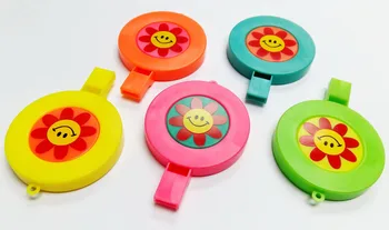 

12X Key Ring w/ smile flower happy face Whistle Boys Kids Pinata Filler School Bag Birthday Party Favor Game Gift Novelty Prize