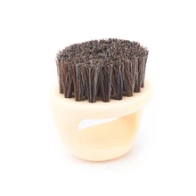 1 шт., щетка для чистки лица, усов, бороды, натуральная фирма, конский волос, Парикмахерская, Мужская щетка для бритья, щетка для бороды, Массажная щетка для кожи, бритвенные инструменты