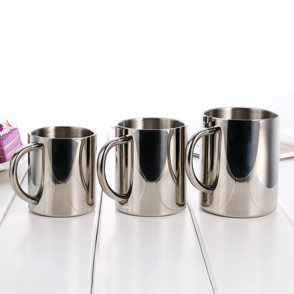 Stainless Steel Mug Cup Double Wall Portable Travel Tumbler Coffee Tea Cups