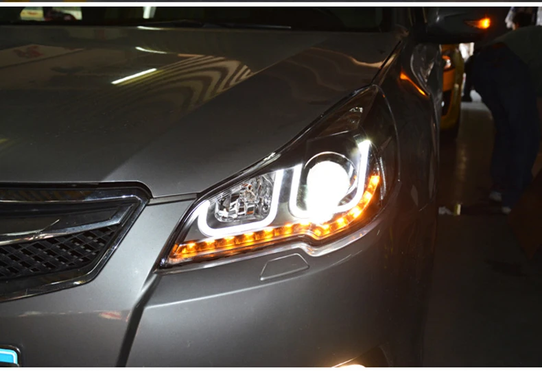 Sale Car styling case for Subaru Outback 2010-2014 Headlights LED Headlight DRL LED lens headlamps HID Xenon turnlight running light 5