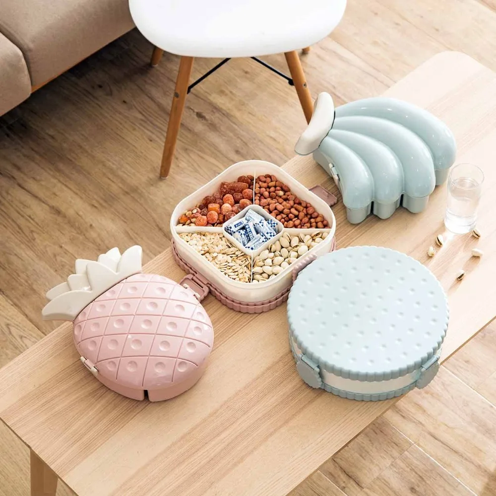 

OTHERHOUSE Snacks Candy Dish Fruit Plate Snack Candy Storage Box Fruit Nuts Container Holder Living Room Party Outerdoor Camp