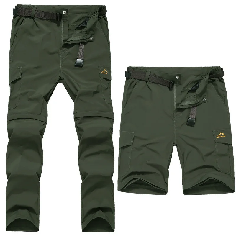 

Outdoor Quick-drying Removable Hiking Pants Men's Tactical Pants Trekking Camping Fishing Hunting Pant Plus Size Riding Trousers