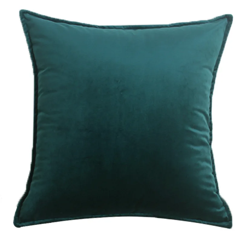 Новая роскошная Удобная однотонная цветная подушка, супермягкая бархатная домашняя декоративная подушка, Чехол 45x45 см, декоративная наволочка - Цвет: 665