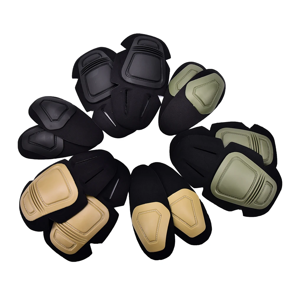 Tactical Knee and Elbow Protector Pads Set Paintball Airsoft Combat G3