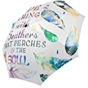 

Hope the Thing with Feathers That Perches Anti Rain Umbrella Folding Parasol Sun Protection Anti-UV Umbrella for Women