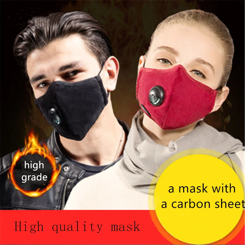 

Antscope Professional Dust Mask With Valve + KN95 Carbon Cloth 4 layers to Protect the Fashion Decorative PM 2.5 Protective Mask