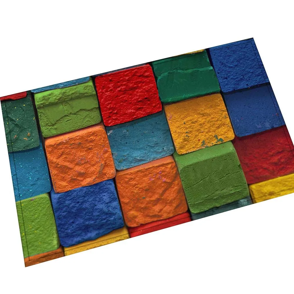 Zeegle цветочный узор напольный коврик резиновые коврики для ванной комнаты напольный Противоскользящий ковер для гостиной спальни коврики для кухни - Цвет: Colorful 7