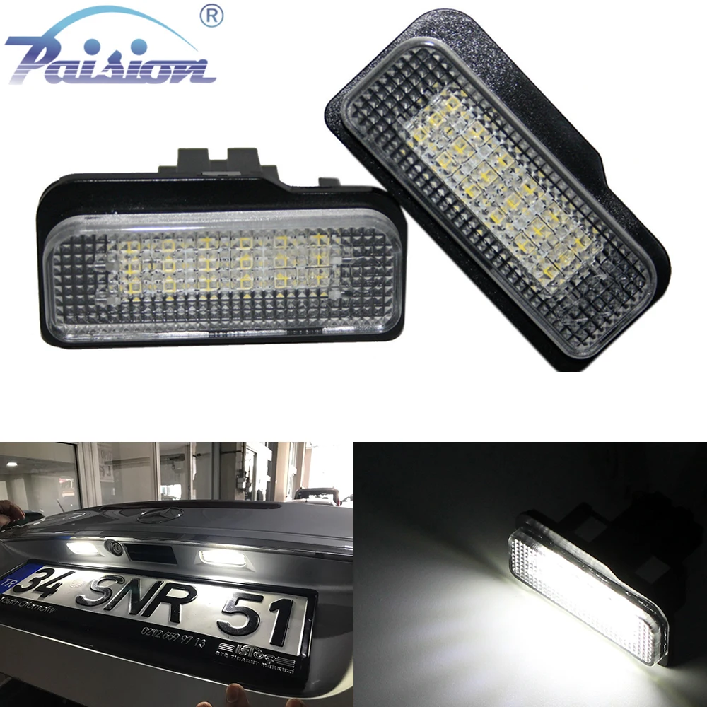 2 шт. Белый светодиодный номерной знак для Mercedes Benz W211 W203 5D R171 W219|license plate light|light forplate