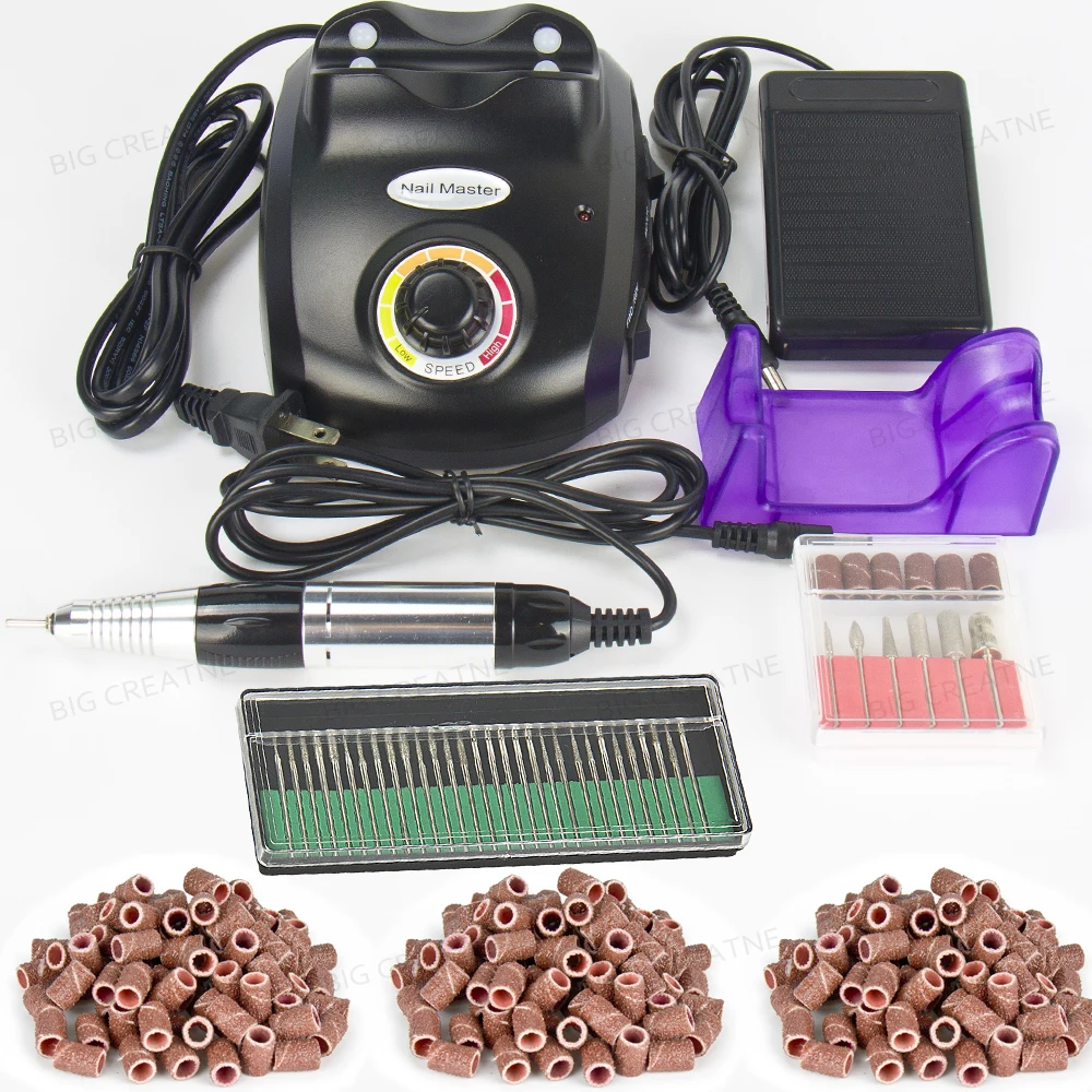 

Electric Manicure Nail Drill Machine 25000 RPM With 300X Sanding Band For Gel Polish, Carving, sanding Nail Tool for manicurist
