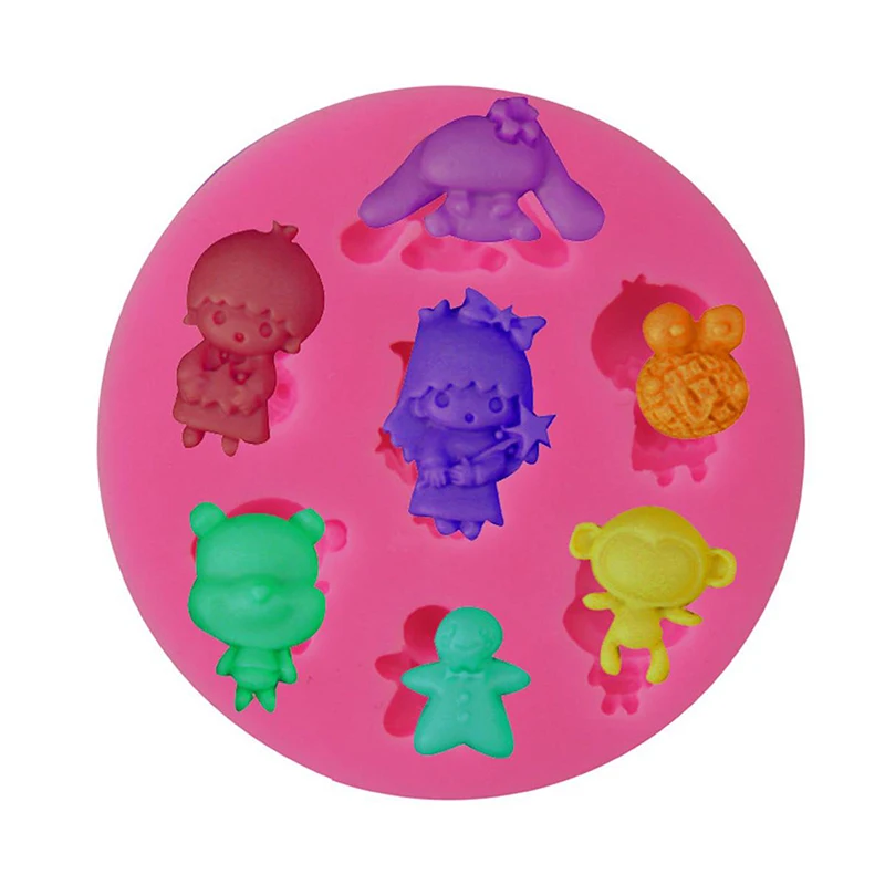 Human Animal Series Pattern Mold Ice Cube Silicone Model Chocolates Bake New | Дом и сад