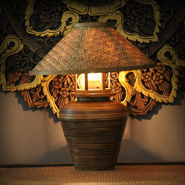 Bamboo Table Lamp Shade Base E26 Led Incandescent Bulb Creative Desk Bamboo Table Lamp Shade Base E26 Led Incandescent Bulb Creative Desk Lamps Bedroom Living Room Night