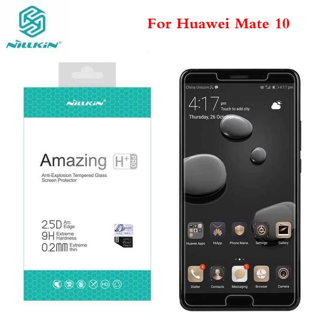 Для HUAWEI Mate 10 закаленное стекло Nillkin H+ Pro 2.5D Круглый Край Закаленное стекло протектор экрана для Huawei Mate 10 5,9 дюймов