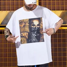 В стиле «хип-хоп» большие летние свободные тренд маска для лица, для защиты от ветра, BF футболка с коротким рукавом для мамы, уличная мода обувь для мужчин и женщин