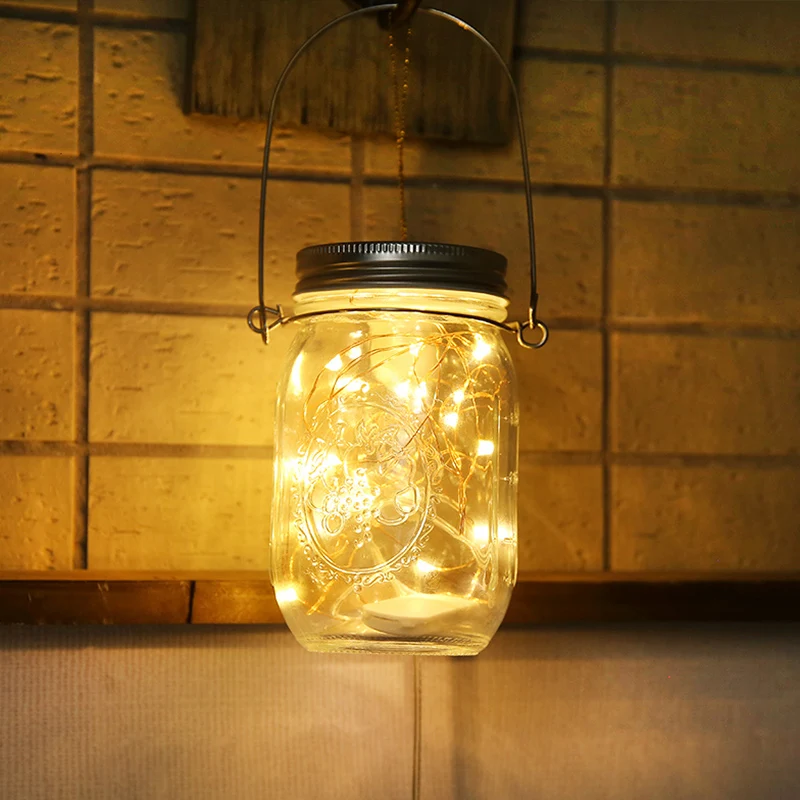 2m 20Led Mason Jar Lights Battery Operated Fairy String Light Silver