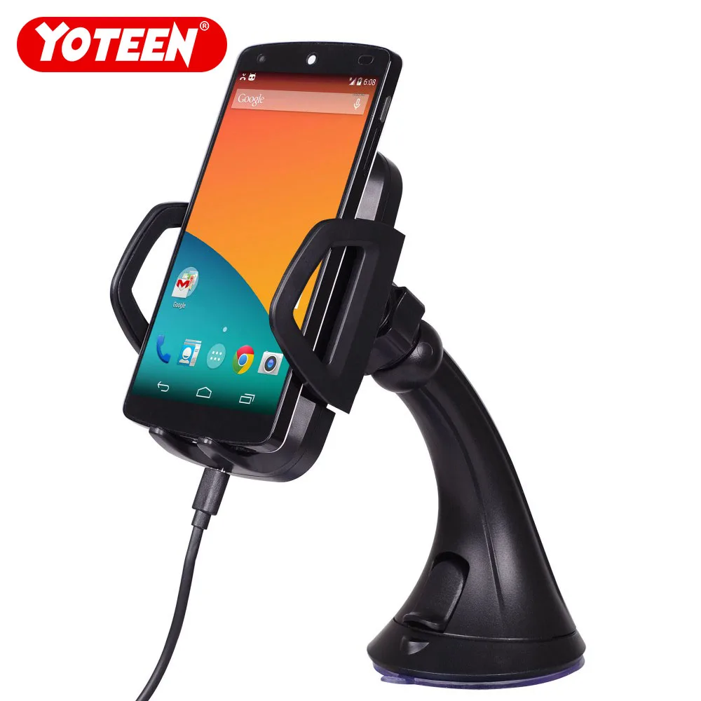 

Yoteen Wireless Car Charger for iPhone X QI Standard Charging Sucktion Dock Windshield Holder Air Conditioning Outlet Holder