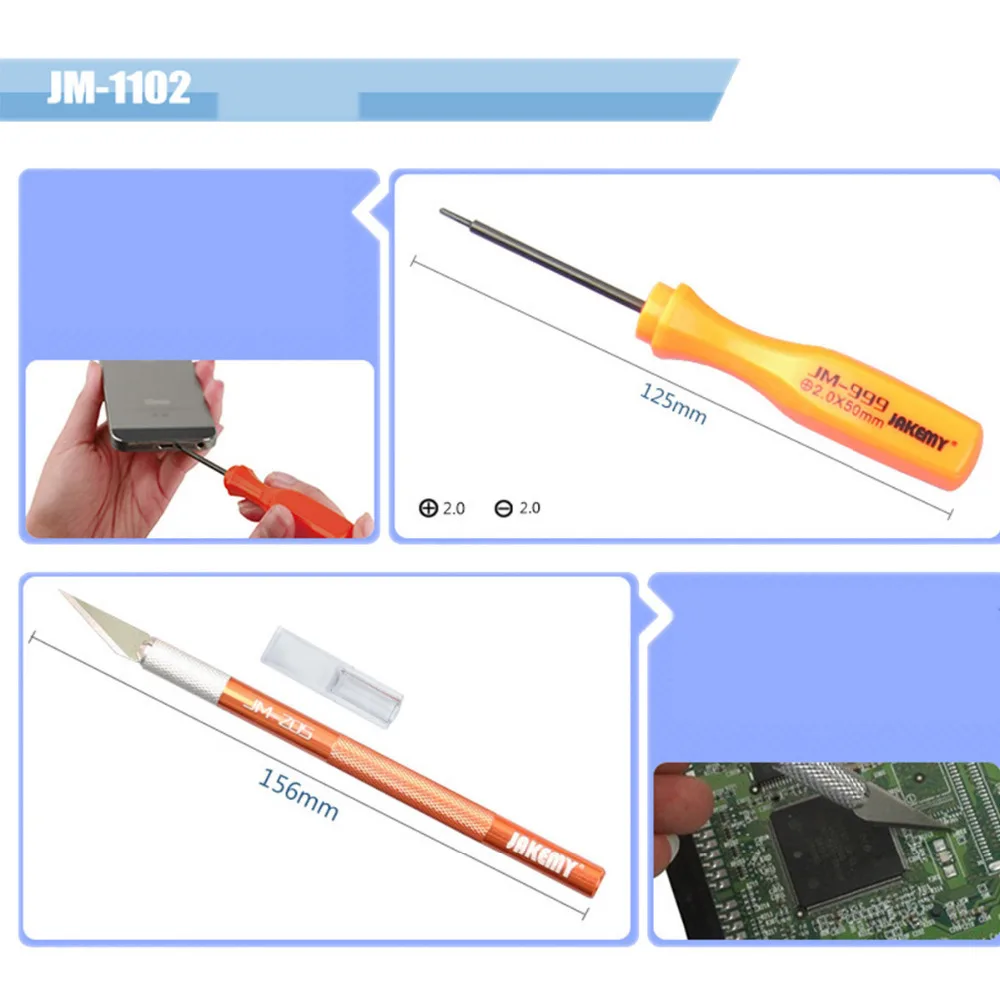 JAKEMY JM 1102 DIY Электронный Ремонт Отвертка набор мобильный телефон инструменты