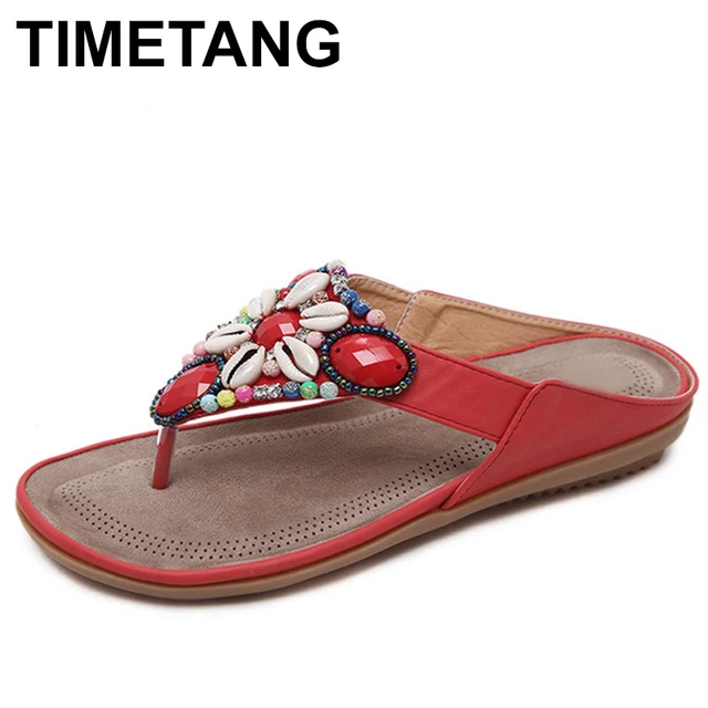 TIMETANG Summer women casual Comfortable Breathable sandals woman Soft bottom flip flop beach sandals fashion woman shoes C068