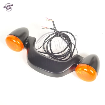 

Matte black Motorcycle LED Rear Brake Light Turn Signal Bar case for Harley FLHX Street Road Glide 2010-2016