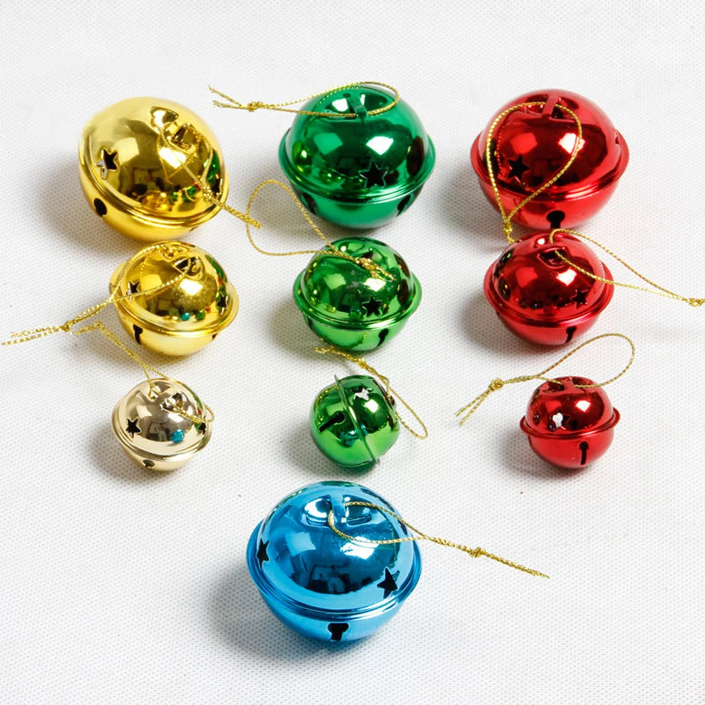 

Decoration 4/6/12pcs Christmas Jingle Bells Mix Hanging Jingle Bells For Christmas Tree Newest